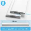 imageArt3d Wall Baseboard Molding Trim 8Pack of 56 x 26 in High Impact Polystyrene Skirting Board  Installed with Glue  BlackWhite2
