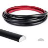 imageArt3d 25 Ft Peel and Stick Trim for Backsplash Tile Edge SelfAdhesive Liner for Corner Decor in Stainless SteelBlack