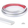 imageArt3d 25 Ft Peel and Stick Trim for Backsplash Tile Edge SelfAdhesive Liner for Corner Decor in Stainless SteelSilver