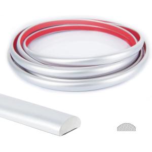 imageArt3d 25 Ft Peel and Stick Trim for Backsplash Tile Edge SelfAdhesive Liner for Corner Decor in Stainless SteelSilver
