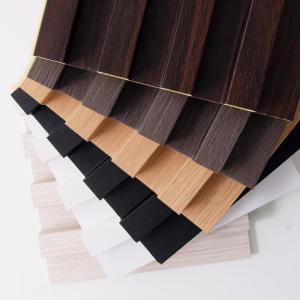imageArt3d 8Pack 96 x 6in WPC Acoustic Slat Wall Panel for Modern Interior Decor TV Background Living Room Matte BlackSamples Pack