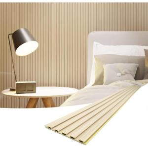 imageArt3d Slat Wall Panels WPC Soundproof 3D Wall Paneling for Interior Wall Decor TV Background 8Pack 96 x 6 in TeakOak
