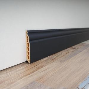 imageArt3d Wall Baseboard Molding Trim 8Pack of 56 x 26 in High Impact Polystyrene Skirting Board  Installed with Glue  BlackBlack1
