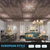 imageArt3d 12Pack Drop Ceiling Tiles 2x2 FT Decorative Easy Install PVC Ceiling Panels for Interior Kitchen Bathroom Basement 24x24 Inch Antique GoldAntique Copper