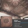 imageArt3d 12Pack Drop Ceiling Tiles 2x2 FT Decorative Easy Install PVC Ceiling Panels for Interior Kitchen Bathroom Basement 24x24 Inch Antique GoldAntique Copper