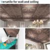 imageArt3d 12Pack Drop Ceiling Tiles 2x2 FT Decorative Easy Install PVC Ceiling Panels for Interior Kitchen Bathroom Basement 24x24 Inch Antique GoldAntique Copper