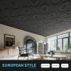 imageArt3d 12Pack Drop Ceiling Tiles 2x2 FT Decorative Easy Install PVC Ceiling Panels for Interior Kitchen Bathroom Basement 24x24 Inch Antique GoldBlack
