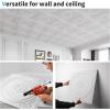 imageArt3d 12Pack Drop Ceiling Tiles 2x2 FT Decorative Easy Install PVC Ceiling Panels for Interior Kitchen Bathroom Basement 24x24 Inch Antique GoldWhite