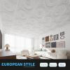imageArt3d 12Pack Drop Ceiling Tiles 2x2 FT Decorative Easy Install PVC Ceiling Panels for Interior Kitchen Bathroom Basement 24x24 Inch Antique GoldWhite