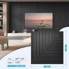 imageArt3d 12Pack Drop Ceiling Tiles 2x2 FT PVC 3D Textured Panels for Interior Wall Decor Living Room Bedroom Office 24x24 Inch WhiteBlack