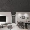 imageArt3d 12Pack Drop Ceiling Tiles 2x2 FT PVC 3D Textured Panels for Interior Wall Decor Living Room Bedroom Office 24x24 Inch WhiteBlack