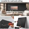 imageArt3d 12Pack Drop Ceiling Tiles 2x2 FT PVC 3D Textured Panels for Interior Wall Decor Living Room Bedroom Office 24x24 Inch WhiteBlack