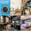 imageArt3d 30Pack Hexagon Peel and Stick Flooring Tile Marble Look Self Adhesive Waterproof Vinyl Floor Tile for Kitchen Bathroom Living Room Bedroom 118quot x 102quot Black MarbleBlack Marble