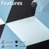 imageArt3d 30Pack Hexagon Peel and Stick Flooring Tile Marble Look Self Adhesive Waterproof Vinyl Floor Tile for Kitchen Bathroom Living Room Bedroom 118quot x 102quot Black MarbleBlueBlackWhite