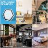 imageArt3d 30Pack Hexagon Peel and Stick Flooring Tile Marble Look Self Adhesive Waterproof Vinyl Floor Tile for Kitchen Bathroom Living Room Bedroom 118quot x 102quot Black MarbleWhite Marble