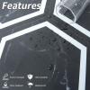imageArt3d 30Pack Hexagon Peel and Stick Flooring Tile Marble Look Self Adhesive Waterproof Vinyl Floor Tile for Kitchen Bathroom Living Room Bedroom 118quot x 102quot Black MarbleBlack Marble