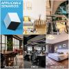 imageArt3d 30Pack Hexagon Peel and Stick Flooring Tile Marble Look Self Adhesive Waterproof Vinyl Floor Tile for Kitchen Bathroom Living Room Bedroom 118quot x 102quot Black MarbleBlueBlackWhite