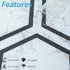 imageArt3d 30Pack Hexagon Peel and Stick Flooring Tile Marble Look Self Adhesive Waterproof Vinyl Floor Tile for Kitchen Bathroom Living Room Bedroom 118quot x 102quot White MarbleWhite Marble