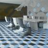 imageArt3d 30Pack Hexagon Peel and Stick Flooring Tile Marble Look Self Adhesive Waterproof Vinyl Floor Tile for Kitchen Bathroom Living Room Bedroom 118quot x 102quot White MarbleBlueBlackWhite