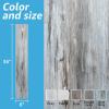 imageArt3d 36quot x 6quot x 025quot Pack Of 10 Tile Sticker Vinyl Wood WhiteGreyDust Grey