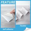 imageArt3d 36quot x 6quot x 025quot Pack Of 10 Tile Sticker Vinyl Wood WhiteGreyWhiteGrey