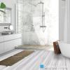 imageArt3d 36quot x 6quot x 025quot Pack Of 10 Tile Sticker Vinyl Wood WhiteGreyWhiteGrey