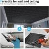 imageArt3d Decorative Ceiling Tile 2x2 Glue up Suspended Ceiling Tile Pack of 12pcs Black FloralModern Black