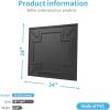 imageArt3d Decorative Ceiling Tile 2x2 Glue up Suspended Ceiling Tile Pack of 12pcs Black FloralModern Black