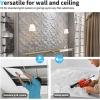 imageArt3d Decorative Ceiling Tile 2x2 Glue up Suspended Ceiling Tile Pack of 12pcs Black FloralWhite