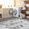 imageArt3d Interlocking Luxury Vinyl Flooring Tile Wood Floor Plank for Kitchen Bathroom  Waterproof AntiSlip WearResistant Reusable  36 x 6 Inch 18Pack Cover 27 Sq FtDawn Ash