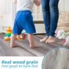 imageArt3d Interlocking Luxury Vinyl Flooring Tile Wood Floor Plank for Kitchen Bathroom  Waterproof AntiSlip WearResistant Reusable  36 x 6 Inch 18Pack Cover 27 Sq FtOslo Frost Maple