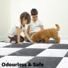 imageArt3d Peel and Stick Vinyl Floor Tiles 30Pack 12 x 12 inch Self Adhesive Waterproof Flooring Planks for Kitchen Dining Room Bedrooms Cover 30 Sq Ft Black ampamp White Marble 15 Tiles per ColorBlackWhite Marble