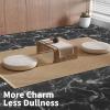 imageArt3d Peel and Stick Vinyl Floor Tiles 30Pack 12 x 12 inch Self Adhesive Waterproof Flooring Planks for Kitchen Dining Room Bedrooms Cover 30 Sq Ft Black ampamp White Marble 15 Tiles per ColorDark Marble