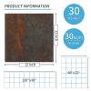 imageArt3d Peel and Stick Vinyl Floor Tiles 30Pack 12 x 12 inch Self Adhesive Waterproof Flooring Planks for Kitchen Dining Room Bedrooms Cover 30 Sq Ft Black ampamp White Marble 15 Tiles per ColorRust Granite