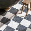 imageArt3d Peel and Stick Vinyl Floor Tiles 30Pack 12 x 12 inch Self Adhesive Waterproof Flooring Planks for Kitchen Dining Room Bedrooms Cover 30 Sq Ft Black ampamp White Marble 15 Tiles per ColorBlackWhite Marble