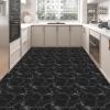 imageArt3d Peel and Stick Vinyl Floor Tiles 30Pack 12 x 12 inch Self Adhesive Waterproof Flooring Planks for Kitchen Dining Room Bedrooms Cover 30 Sq Ft Black ampamp White Marble 15 Tiles per ColorDark Marble