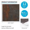 imageArt3d Peel and Stick Vinyl Floor Tiles 30Pack 12 x 12 inch Self Adhesive Waterproof Flooring Planks for Kitchen Dining Room Bedrooms Cover 30 Sq Ft Black ampamp White Marble 15 Tiles per ColorRust Granite