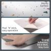 imageArt3d Peel and Stick Vinyl Floor Tiles 30Pack 12 x 12 inch Self Adhesive Waterproof Flooring Planks for Kitchen Dining Room Bedrooms Cover 30 Sq Ft Black ampamp White Marble 15 Tiles per ColorModern Terrazzo