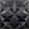 imageArt3d Decorative Ceiling Tile 2x2 Glue up Suspended Ceiling Tile Pack of 12pcs Black FloralBlack