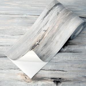 imageArt3d 36quot x 6quot x 025quot Pack Of 10 Tile Sticker Vinyl Wood WhiteGreyDust Grey