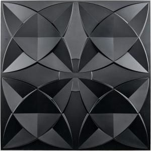 imageArt3d Decorative Ceiling Tile 2x2 Glue up Suspended Ceiling Tile Pack of 12pcs Black FloralBlack