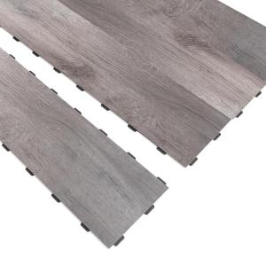 imageArt3d Interlocking Luxury Vinyl Flooring Tile Wood Floor Plank for Kitchen Bathroom  Waterproof AntiSlip WearResistant Reusable  36 x 6 Inch 18Pack Cover 27 Sq FtOslo Frost Maple