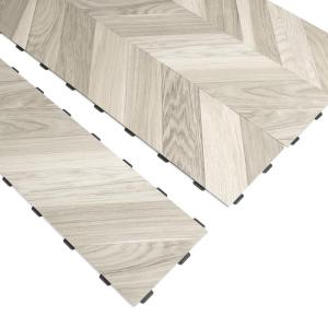 imageArt3d Interlocking Luxury Wood Flooring Tile Wood Floor Plank for Kitchen Bathroom  Waterproof AntiSlip WearResistant Reusable 8Pack Sample 6 x 6 inchMontreal Dawn Ash