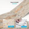imageArt3d 10Sheet Peel and Stick Stone Overlay Kitchen Backsplash Tile  Volakas White Embellished with Metal GoldEcru Slate