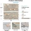 imageArt3d 10Sheet Peel and Stick Stone Overlay Kitchen Backsplash Tile  Volakas White Embellished with Metal GoldEcru Slate