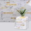 imageArt3d 10Sheet Peel and Stick Stone Overlay Kitchen Backsplash Tile  Volakas White Embellished with Metal GoldVolakas White  Metal Gold