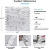 imageArt3d 10Sheet Peel and Stick Stone Overlay Kitchen Backsplash Tile  Volakas White Embellished with Metal GoldVolakas White  Metal Silver