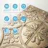 imageArt3d 12 Pack Of 12 Wall Panel Traditional WhiteAntique Gold