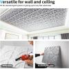 imageArt3d 12 Pack Of 12 Wall Panel Traditional WhiteArgent Silver
