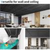 imageArt3d 12Pack Drop Ceiling Tiles 2x4 Ft Decorative PVC Ceiling Covering Panels 24x48 Inch for Basement Bathroom Kitchen Cover 96 SqFt BlackBlack